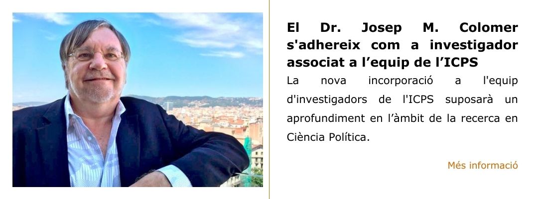 El Dr. Josep M. Colomer s'adhereix com a investigador associat a l’equip de l’ICPS