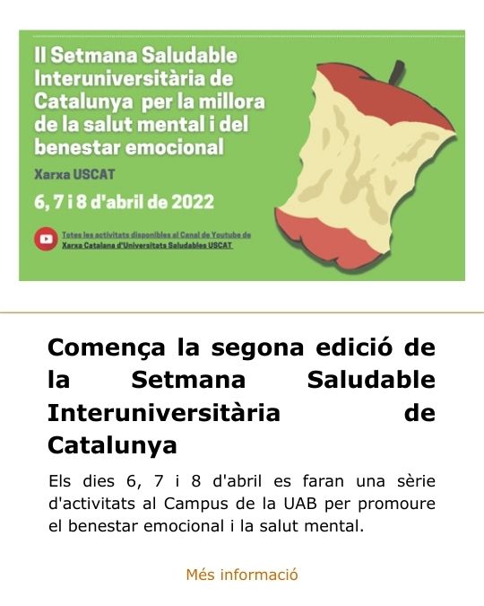 Comença la segona edició de la Setmana Saludable Interuniversitària de Catalunya