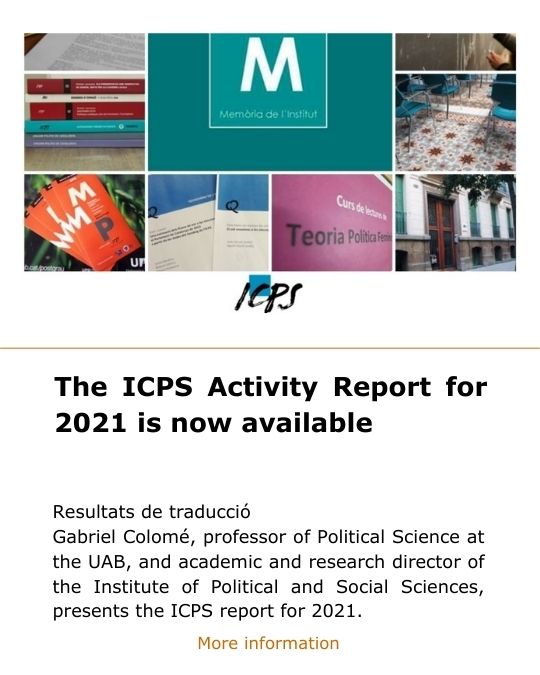 Ja està disponible la Memòria d'Activitats de 2021 de l'ICPS