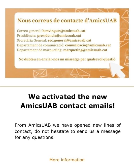 Activem els nous correus de contacte d'AmicsUAB!