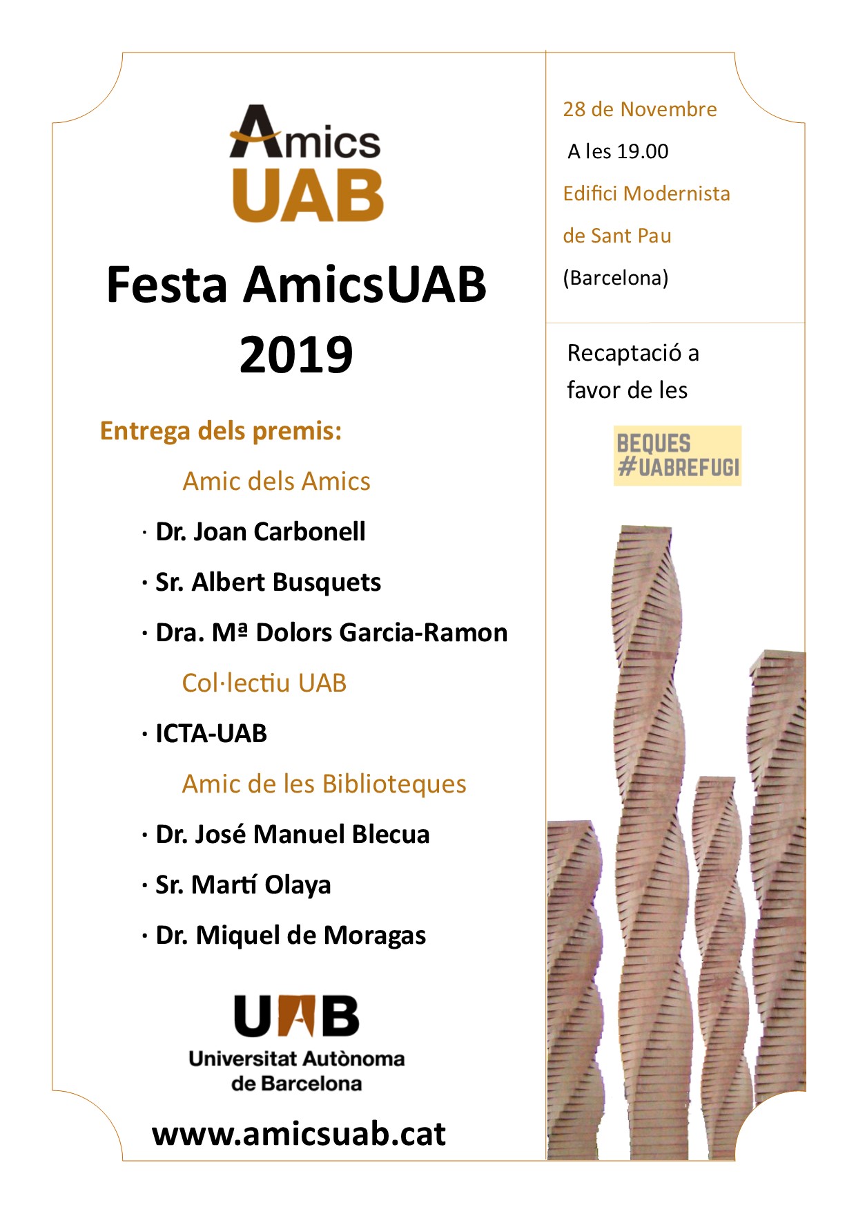 cartell festa AmicsUAB 2019