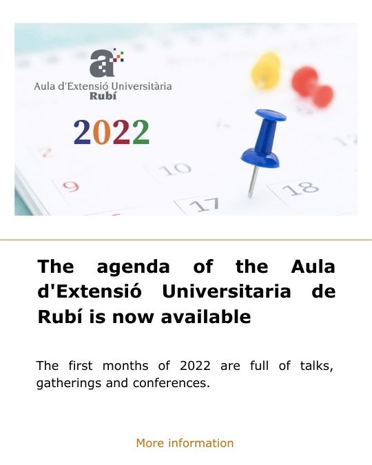 Ja està disponible l'agenda d'activitats de l'Aula d'Extensió Universitària de Rubí